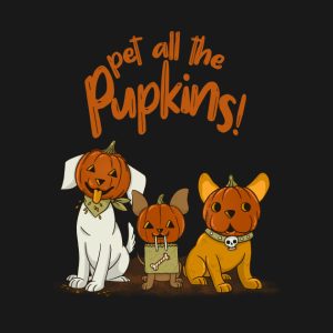 Pet all the Pupkins Halloween T shirt 2