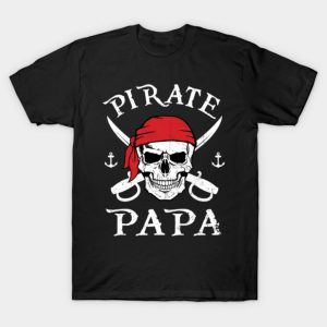 Pirate Papa Skull Halloween T-shirt