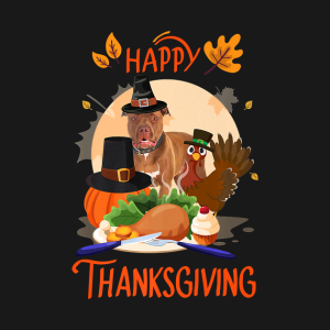 Pitbull Happy Thanksgiving Pilgrim Turkey Funny T Shirt 2