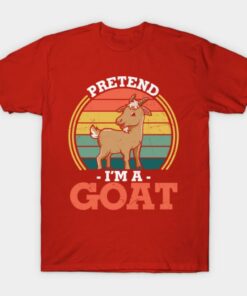 Pretend Im a Goat Pumpkin vintage Halloween T shirt 1