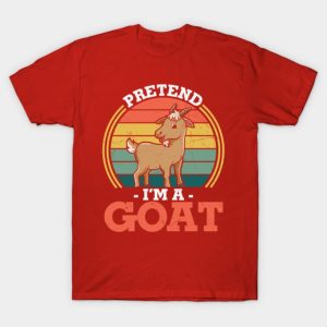 Pretend Im a Goat Pumpkin vintage Halloween T shirt 1