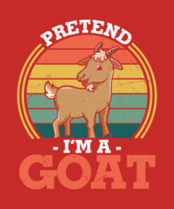 Pretend Im a Goat Pumpkin vintage Halloween T shirt 2