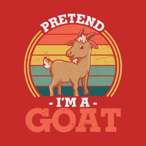 Pretend Im a Goat Pumpkin vintage Halloween T shirt 2