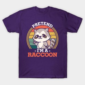 Pretend Im a Raccoon Pumpkin vintage Halloween T shirt 1