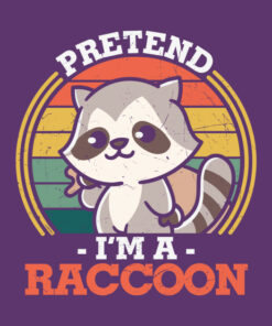 Pretend Im a Raccoon Pumpkin vintage Halloween T shirt 2