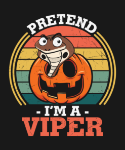 Pretend Im a Viper Pumpkin vintage Halloween T shirt 2