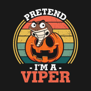 Pretend Im a Viper Pumpkin vintage Halloween T shirt 2