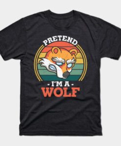 Pretend Im a Wolf Pumpkin vintage Halloween T shirt 1