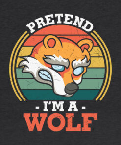 Pretend Im a Wolf Pumpkin vintage Halloween T shirt 2
