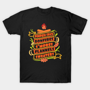 Pumpkin Spice Bonfires And Sweaters Thanksgiving Funny T shirt 1