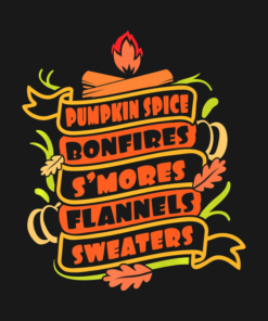 Pumpkin Spice Bonfires And Sweaters Thanksgiving Funny T shirt 2