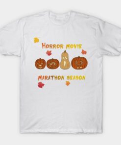 Pumpkin marathon season Halloween T shirt 1
