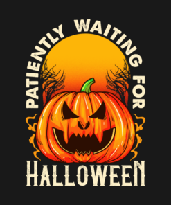 Pumpkin patiently waiting for Halloween t shirt 2