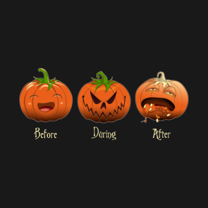 Pumpkins Halloween Time Before Daring After T shirt 2