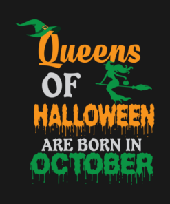 Queens Of Halloween Are Born In October T-shirt 1 Queens Of Halloween Are Born In October T shirt 2