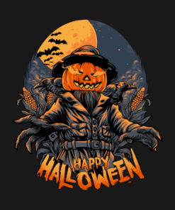 Scarecrow Pumpkin Halloween T Shirt 2