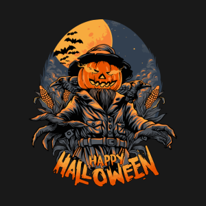 Scarecrow Pumpkin Halloween T-Shirt