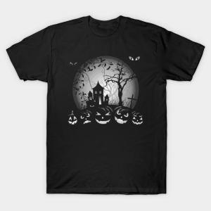 Scary Pumpkin Happy Halloween Party T Shirt 1