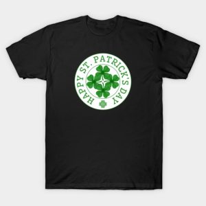 Shamrock circle logo Happy St. Patrick’s Day T-shirt