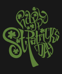 Shamrock text Happy St Patricks Day T shirt 2