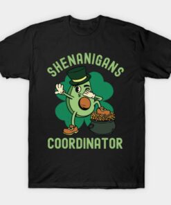 Shenanigans Coordinator St Patricks Day Avocado T Shirt 1