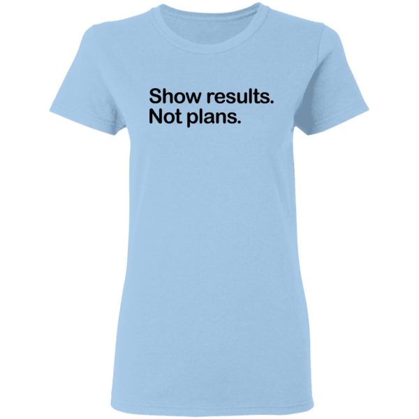 Show Results Not Plans T-Shirts, Hoodies, Long Sleeve