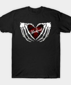 Skeleton Blackheart Halloween t shirt 1