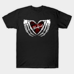 Skeleton Blackheart Halloween t shirt 1