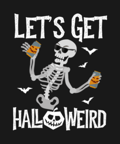 Skeleton Let's Get Halloweird T-Shirt 1 Skeleton Lets Get Halloweird T Shirt 2