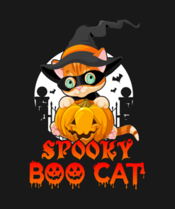 Spooky Boo Cat Halloween Shirt 1 Spooky Boo Cat Halloween Shirt 2