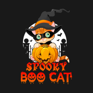 Spooky Boo Cat Halloween Shirt 2