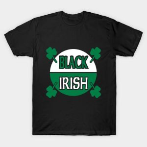 St Patrick’s Day Black Irish With Circle And Shamrocks Baby Shirt