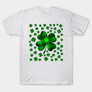 St Patrick’s Day Clover Green Checkered Shirt