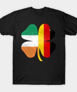 St Patricks Day Clover Ireland Germany flag t shirt 1