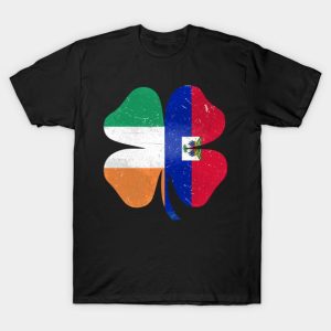 St. Patrick’s Day Clover Ireland Haiti flag t-shirt