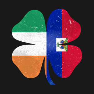 St. Patrick’s Day Clover Ireland Haiti flag t-shirt