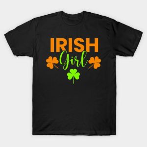 St Patrick’s Day Clover Red Woman Head Irish Girl Shirt