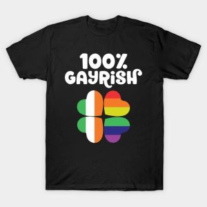 St. Patrick’s Day Clover hearts 100 percent gayrish LGBT t-shirt