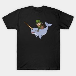 St Patricks Day Gifts Kids Leprechaun Gifts Narwhal T-Shirt