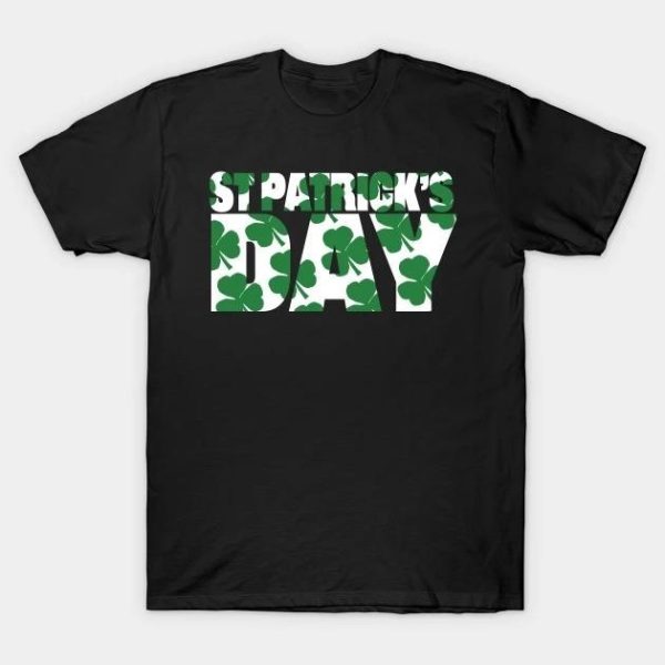 St. Patrick’s Day Green Shamrock Typography T-shirt