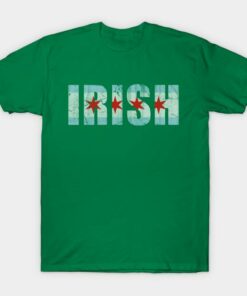 St Patricks Day Irish Chicago flag t shirt 1