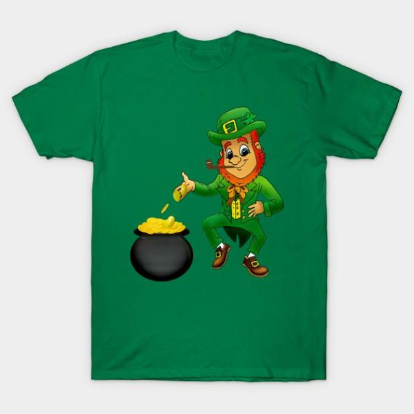 St. Patrick’s Day Irish Leprechaun and gold t-shirt