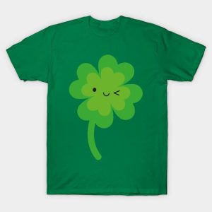 St. Patrick’s Day Kawaii Lucky Four leaf clover t-shirt