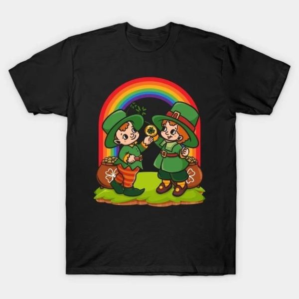 St. Patrick’s Day Leprechauns Rainbow Shamrock Clover Luck T-shirt