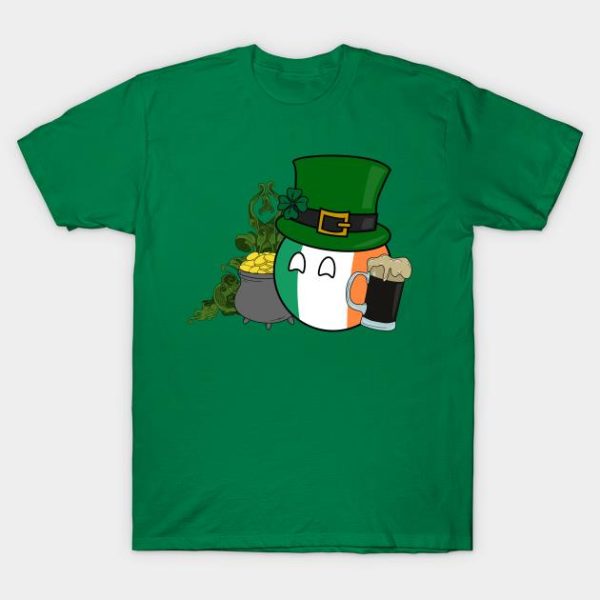 St. Patrick’s Day Polandball Ireland black beer t-shirt