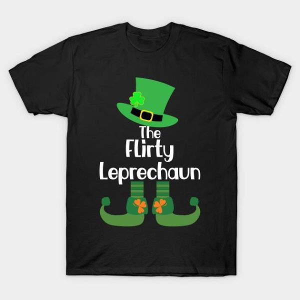 St. Patrick’s Day The Flirty Leprechaun family t-shirt