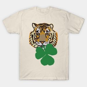 St. Patrick’s Day Tiger Biting Shamrock T-shirt