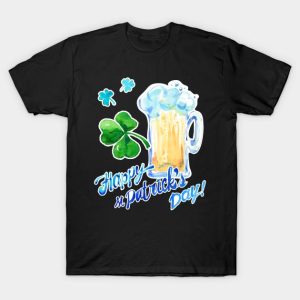 St. Patrick’s Day beer and clover Happy St. Patrick’s Day t-shirt