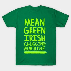 St. Patrick’s Day mean green Irish chugging machine t-shirt