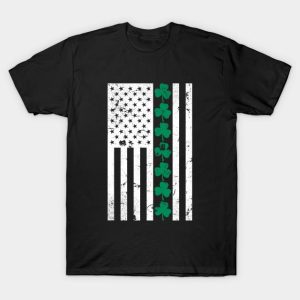 St.Patrick’s Day Usa Flag T-Shirt